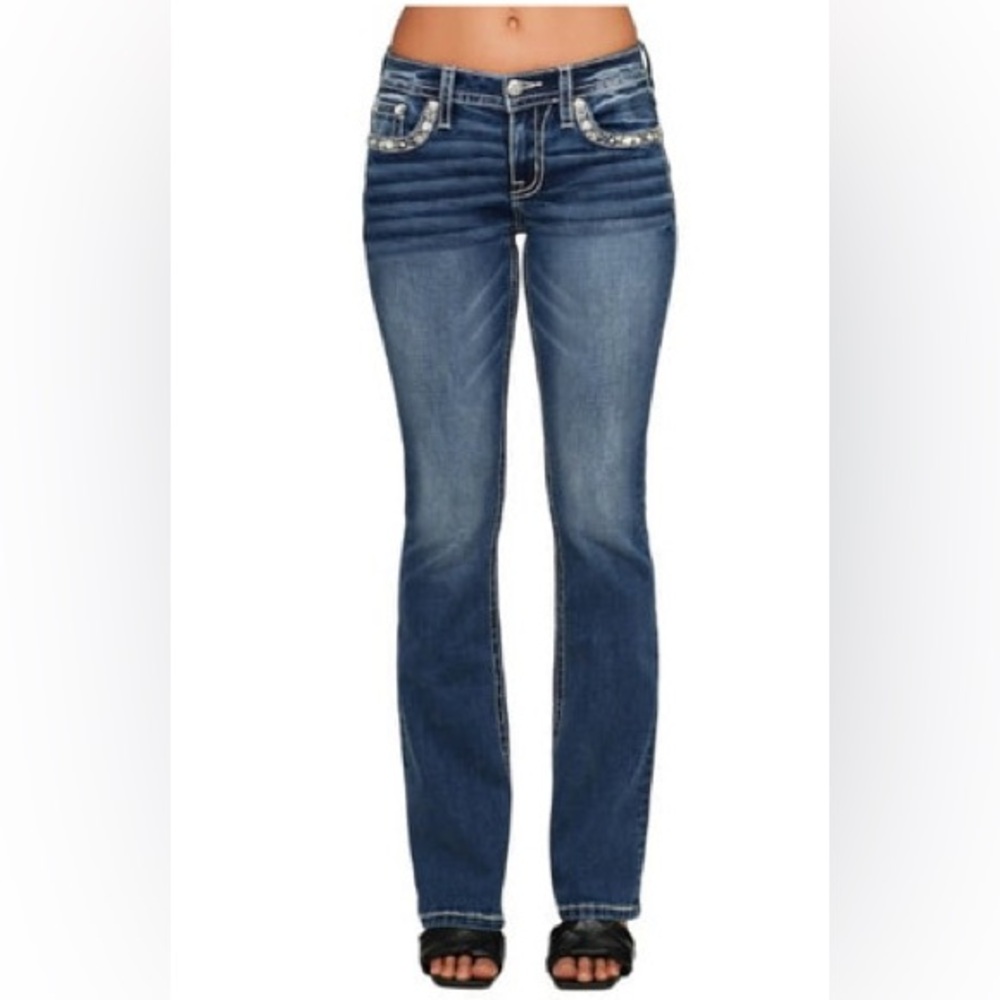 Miss Me Signature -Rise Bootcut Dark Wash Jeans |Size 30